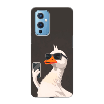 Силиконовый чехол на OnePlus 9 с принтом утка в очках