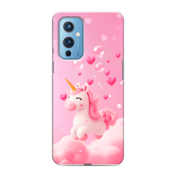 Силиконовый чехол на OnePlus 9 с принтом Единорог Силиконовый чехол на OnePlus 9 с принтом Единорог