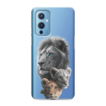 Силиконовый чехол на OnePlus 9 с принтом Львы