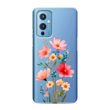 Силиконовый чехол на OnePlus 9 с принтом Цветы