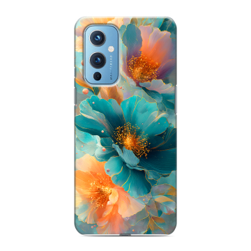 Силиконовый чехол на OnePlus 9 с принтом Цветы