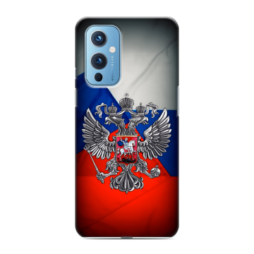 Силиконовый чехол на OnePlus 9 с принтом Флаг России Силиконовый чехол на OnePlus 9 с принтом Флаг России