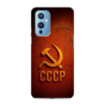 Силиконовый чехол на OnePlus 9 с принтом Флаг Герб СССР Силиконовый чехол на OnePlus 9 с принтом Флаг Герб СССР