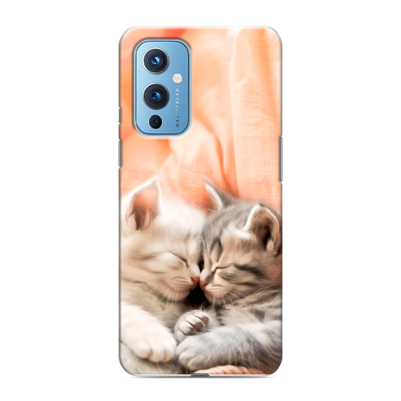 Пластиковый чехол на OnePlus 9 с принтом Котята Пластиковый чехол на OnePlus 9 с принтом Котята