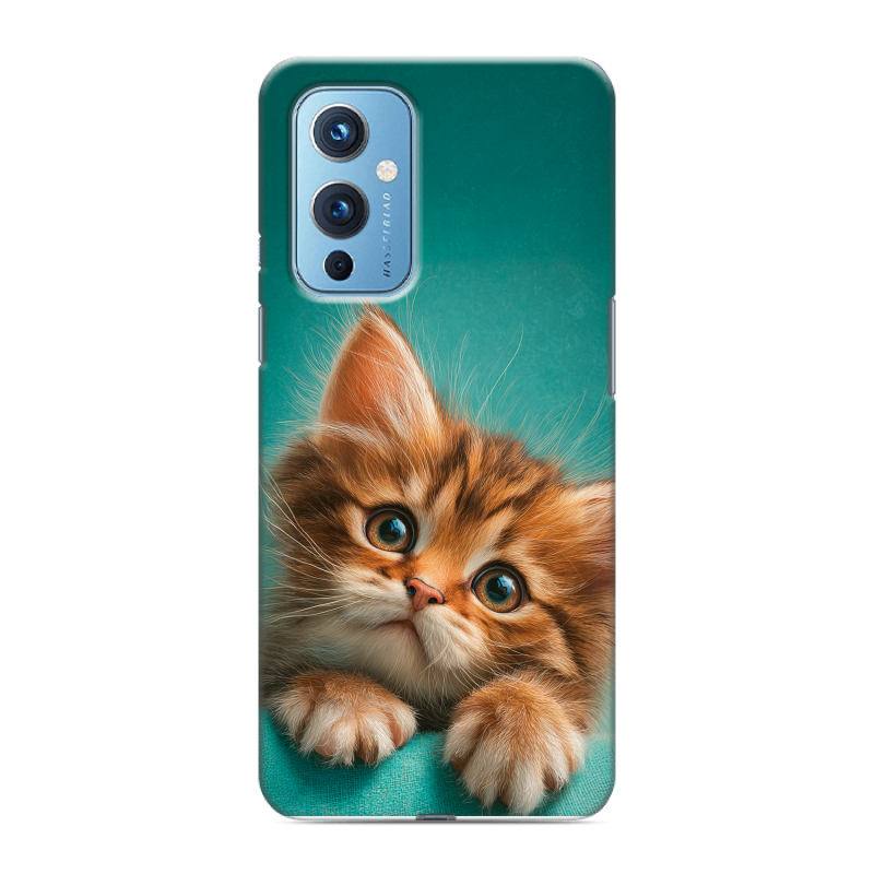 Силиконовый чехол на OnePlus 9 с принтом котенок Силиконовый чехол на OnePlus 9 с принтом котенок