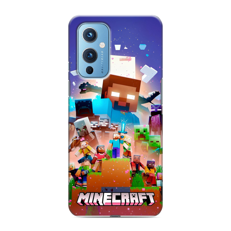 Силиконовый противоударный чехол на OnePlus 9 с принтом Майнкрафт Minecraft Силиконовый противоударный чехол на OnePlus 9 с принтом Майнкрафт Minecraft