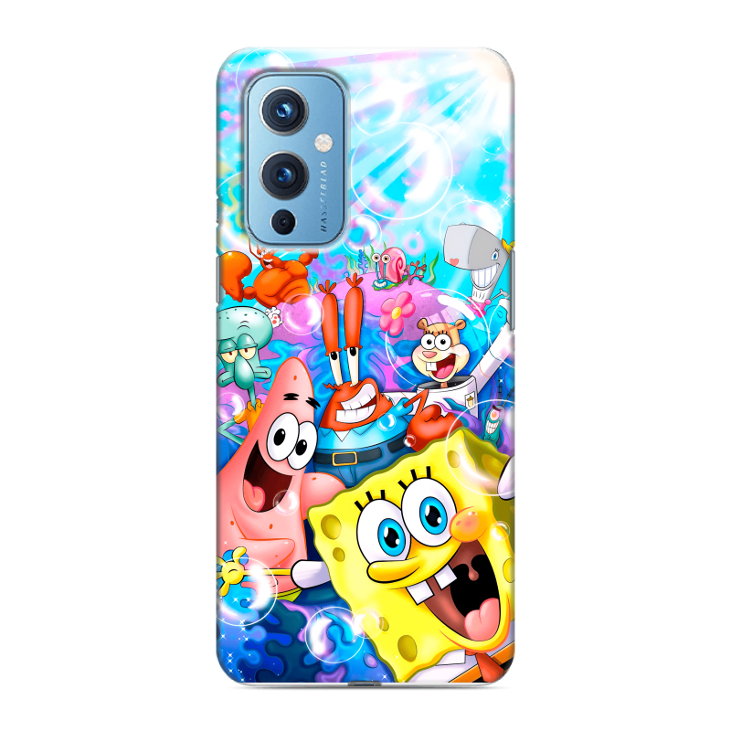 Силиконовый чехол на OnePlus 9 с принтом спанчбоб спанч боб Силиконовый чехол на OnePlus 9 с принтом спанчбоб спанч боб
