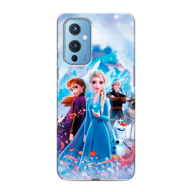 Силиконовый противоударный чехол на OnePlus 9 с принтом Холодное сердце Frozen Силиконовый противоударный чехол на OnePlus 9 с принтом Холодное сердце Frozen