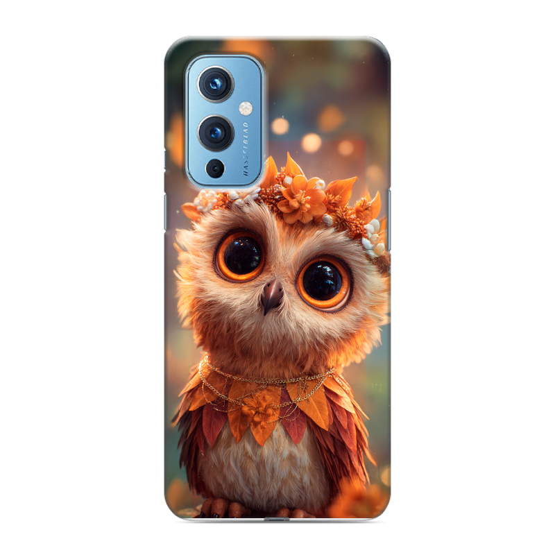 Пластиковый чехол на OnePlus 9 с принтом Милая сова Пластиковый чехол на OnePlus 9 с принтом Милая сова