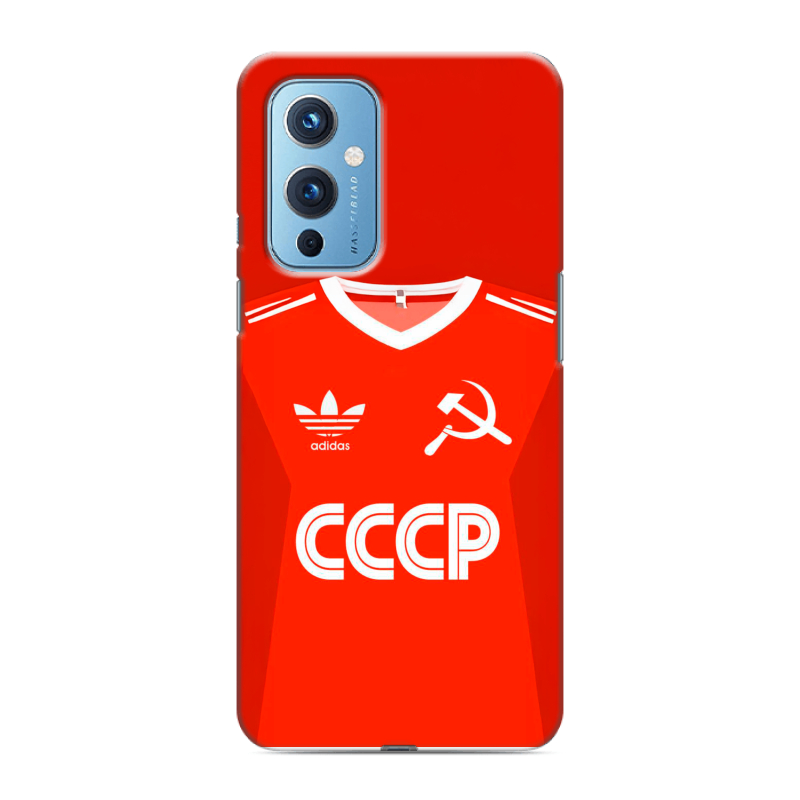 Силиконовый противоударный чехол на OnePlus 9 с принтом Флаг Герб СССР Силиконовый противоударный чехол на OnePlus 9 с принтом Флаг Герб СССР
