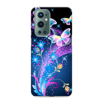 Силиконовый чехол на OnePlus 9 Pro с принтом Бабочки Силиконовый чехол на OnePlus 9 Pro с принтом Бабочки