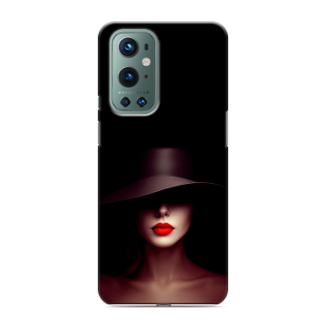 Силиконовый чехол на OnePlus 9 Pro с принтом Девушка в шляпе Силиконовый чехол на OnePlus 9 Pro с принтом Девушка в шляпе