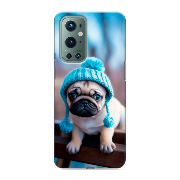 Силиконовый чехол на OnePlus 9 Pro с принтом Мопс в шапке Силиконовый чехол на OnePlus 9 Pro с принтом Мопс в шапке