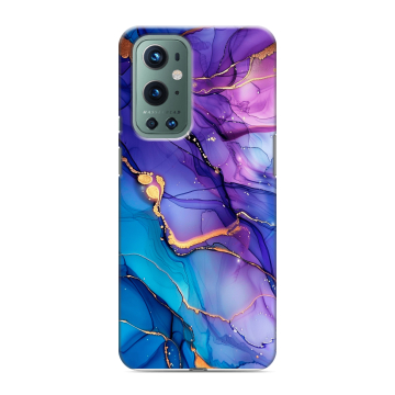 Силиконовый чехол на OnePlus 9 Pro с принтом синий мрамор Силиконовый чехол на OnePlus 9 Pro с принтом синий мрамор