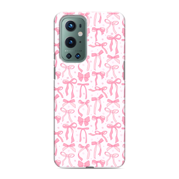 Силиконовый чехол на OnePlus 9 Pro с принтом Розовые бантики Силиконовый чехол на OnePlus 9 Pro с принтом Розовые бантики