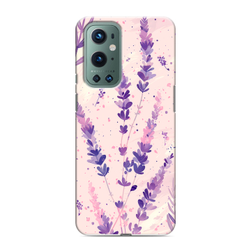 Силиконовый чехол на OnePlus 9 Pro с принтом цветы лаванда Силиконовый чехол на OnePlus 9 Pro с принтом цветы лаванда