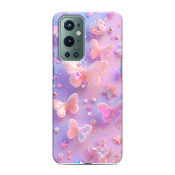 Силиконовый чехол на OnePlus 9 Pro с принтом Бабочки Силиконовый чехол на OnePlus 9 Pro с принтом Бабочки