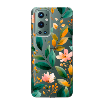 Силиконовый чехол на OnePlus 9 Pro с принтом Цветы паттерн Силиконовый чехол на OnePlus 9 Pro с принтом Цветы паттерн
