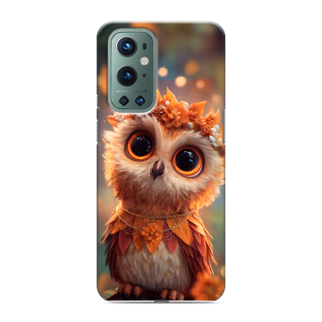 Силиконовый чехол на OnePlus 9 Pro с принтом Милая сова Силиконовый чехол на OnePlus 9 Pro с принтом Милая сова