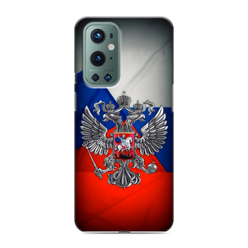 Силиконовый чехол на OnePlus 9 Pro с принтом Флаг России