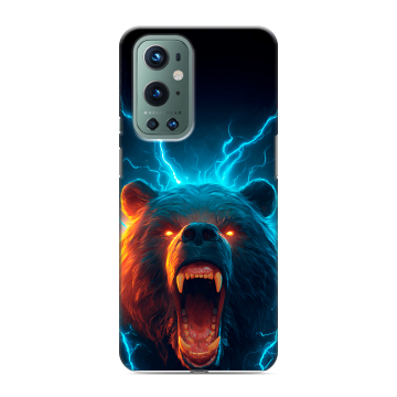 Силиконовый чехол на OnePlus 9 Pro с принтом Медведь Силиконовый чехол на OnePlus 9 Pro с принтом Медведь