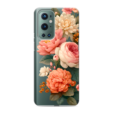 Силиконовый чехол на OnePlus 9 Pro с принтом цветы Силиконовый чехол на OnePlus 9 Pro с принтом цветы