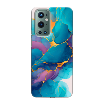 Силиконовый чехол на OnePlus 9 Pro с принтом Мрамор блестки Силиконовый чехол на OnePlus 9 Pro с принтом Мрамор блестки