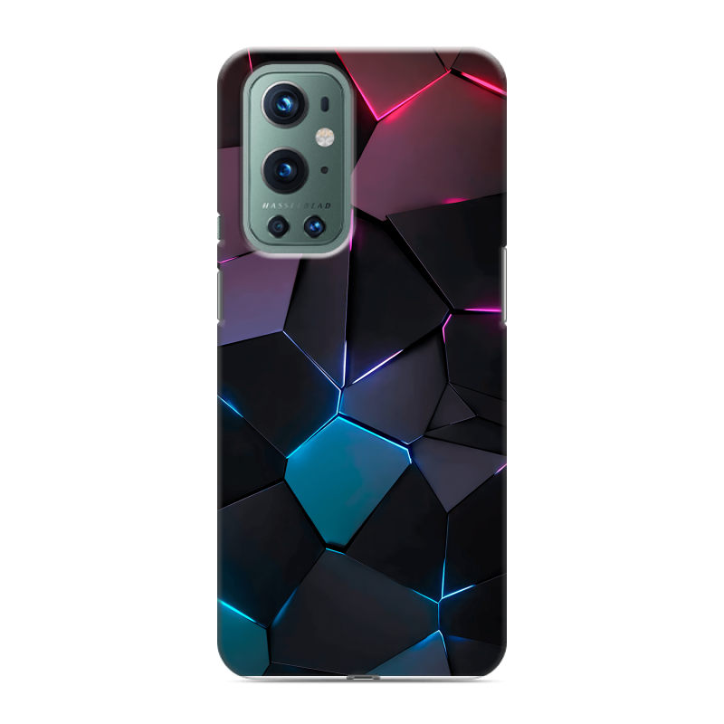Силиконовый противоударный чехол на OnePlus 9 Pro с принтом Геометрия неона Силиконовый противоударный чехол на OnePlus 9 Pro с принтом Геометрия неона
