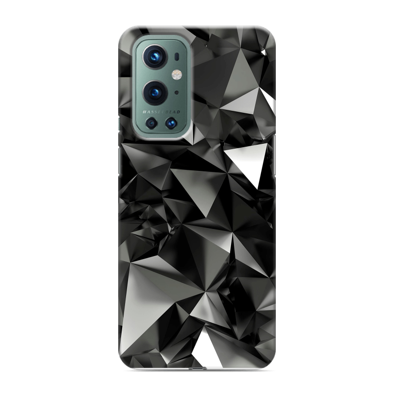 Силиконовый чехол на OnePlus 9 Pro с принтом Черные кристаллы Силиконовый чехол на OnePlus 9 Pro с принтом Черные кристаллы