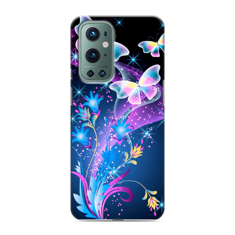 Силиконовый чехол на OnePlus 9 Pro с принтом Бабочки Силиконовый чехол на OnePlus 9 Pro с принтом Бабочки