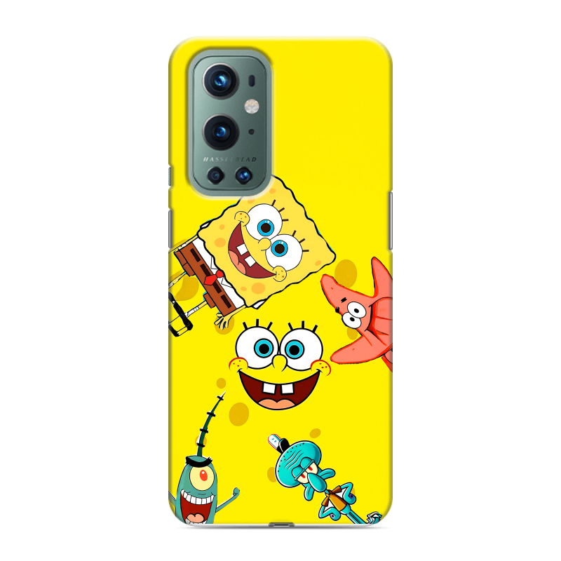 Силиконовый противоударный чехол на OnePlus 9 Pro с принтом Спанч боб Спанчбоб Силиконовый противоударный чехол на OnePlus 9 Pro с принтом Спанч боб Спанчбоб