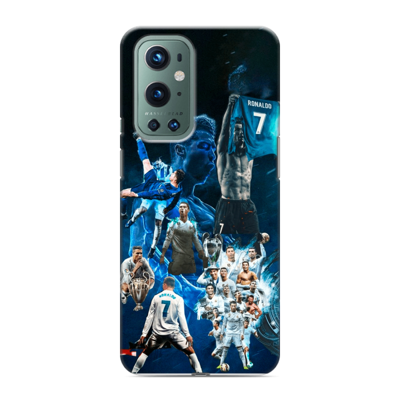 Силиконовый противоударный чехол на OnePlus 9 Pro с принтом Реал Роналдо Силиконовый противоударный чехол на OnePlus 9 Pro с принтом Реал Роналдо