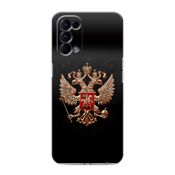 Силиконовый чехол на OPPO Reno5 с принтом Герб России Силиконовый чехол на OPPO Reno5 с принтом Герб России