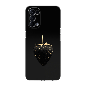 Силиконовый чехол на OPPO Reno5 с принтом Черная клубника Силиконовый чехол на OPPO Reno5 с принтом Черная клубника