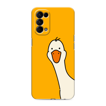 Силиконовый чехол на OPPO Reno5 с принтом Утка