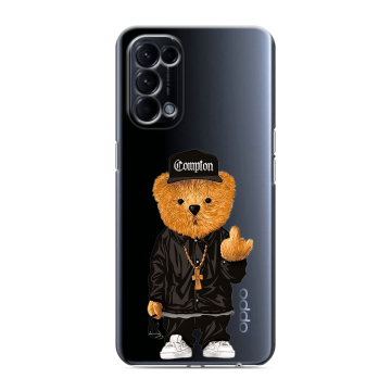 Силиконовый чехол на OPPO Reno5 с принтом Мишка Силиконовый чехол на OPPO Reno5 с принтом Мишка