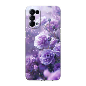 Силиконовый чехол на OPPO Reno5 с принтом Розы цветы Силиконовый чехол на OPPO Reno5 с принтом Розы цветы