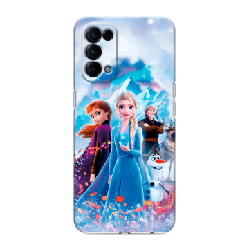 Силиконовый чехол на OPPO Reno5 с принтом Холодное сердце Frozen