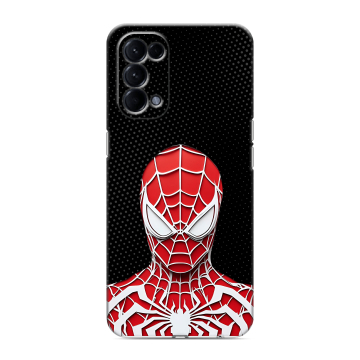 Силиконовый чехол на OPPO Reno5 с принтом человек паук spiderman