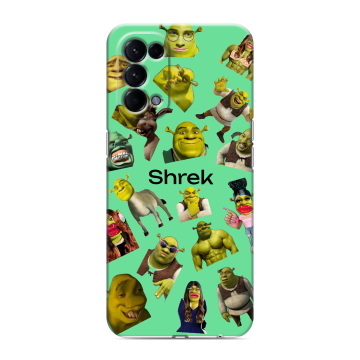 Силиконовый чехол на OPPO Reno5 с принтом Шрек Shrek Силиконовый чехол на OPPO Reno5 с принтом Шрек Shrek