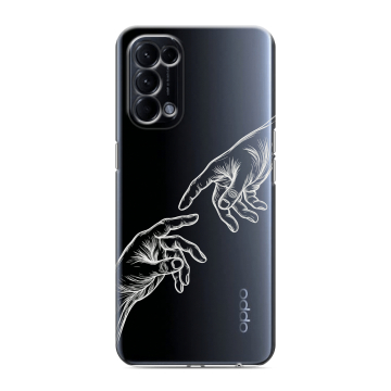 Силиконовый чехол на OPPO Reno5 с принтом Сотворение мира Силиконовый чехол на OPPO Reno5 с принтом Сотворение мира