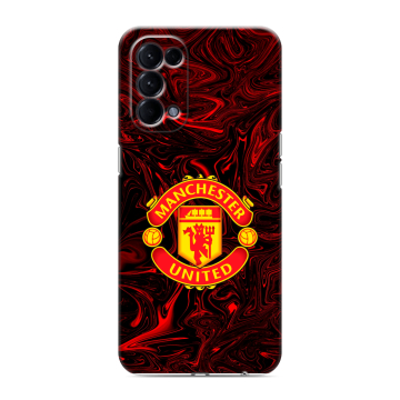 Силиконовый чехол на OPPO Reno5 с принтом Manchester United Силиконовый чехол на OPPO Reno5 с принтом Manchester United