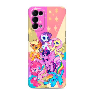 Силиконовый чехол на OPPO Reno5 с принтом My little pony Дружба чудо
