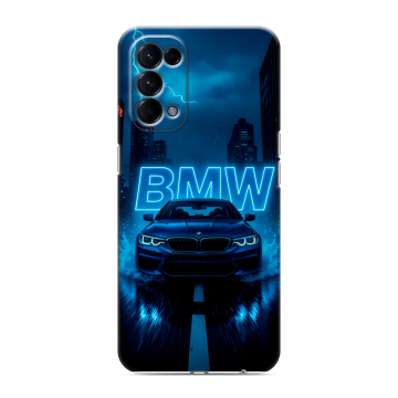 Силиконовый чехол на OPPO Reno5 с принтом BMW БМВ Силиконовый чехол на OPPO Reno5 с принтом BMW БМВ