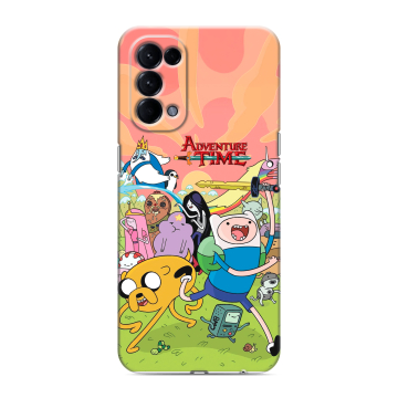 Силиконовый чехол на OPPO Reno5 с принтом Adventure time Время приключений Силиконовый чехол на OPPO Reno5 с принтом Adventure time Время приключений