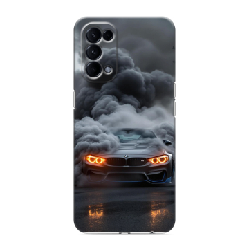 Силиконовый чехол на OPPO Reno5 с принтом BMW БМВ Силиконовый чехол на OPPO Reno5 с принтом BMW БМВ