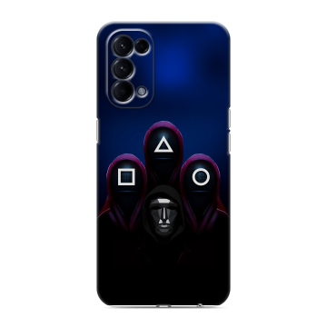 Силиконовый чехол на OPPO Reno5 с принтом Игра Кальмара Силиконовый чехол на OPPO Reno5 с принтом Игра Кальмара