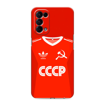 Силиконовый чехол на OPPO Reno5 с принтом Флаг Герб СССР Силиконовый чехол на OPPO Reno5 с принтом Флаг Герб СССР