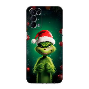 Силиконовый чехол на OPPO Reno5 с принтом Гринч Новый год Рождество Силиконовый чехол на OPPO Reno5 с принтом Гринч Новый год Рождество