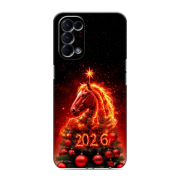 Силиконовый чехол на OPPO Reno5 с принтом Новый год Силиконовый чехол на OPPO Reno5 с принтом Новый год